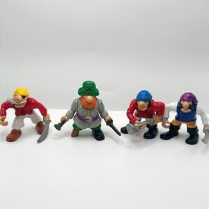 Fisher Price Great Adventures Pirate Action Figures Lot 4 Vintage 1990s